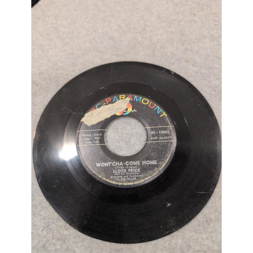 Lloyd Price Wont'cha Come Home ABC-Paramount 45-10062 Vinyl 45 - Picture 3 of 3